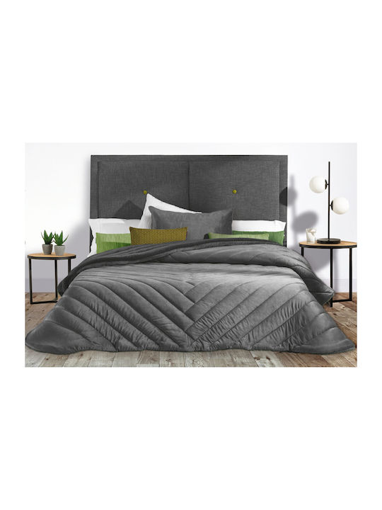 Manterol Casa Duvet Cover with Microfiber Filling Queen 235x270cm Gray 750 GSMGsm