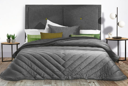 Manterol Casa Duvet Cover with Microfiber Filling Queen 235x270cm Gray 750 GSMGsm
