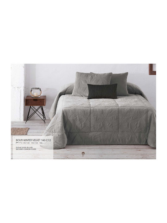 Manterol Casa Κουβερτοπάπλωμα με Γέμιση Microfiber Υπέρδιπλο 235x270εκ. Γκρι 750 GSM