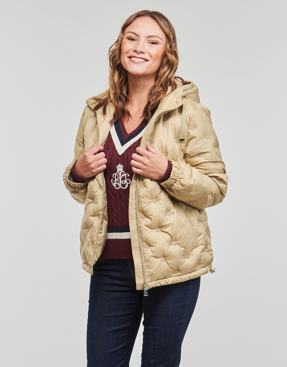 Ralph Lauren Kurz Damen Puffer Jacke Beige 297918589002