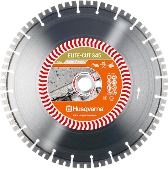 Husqvarna Elite-Cut S45 Cutting Disc Construction Materials Hole Diameter 350mm 1pcs