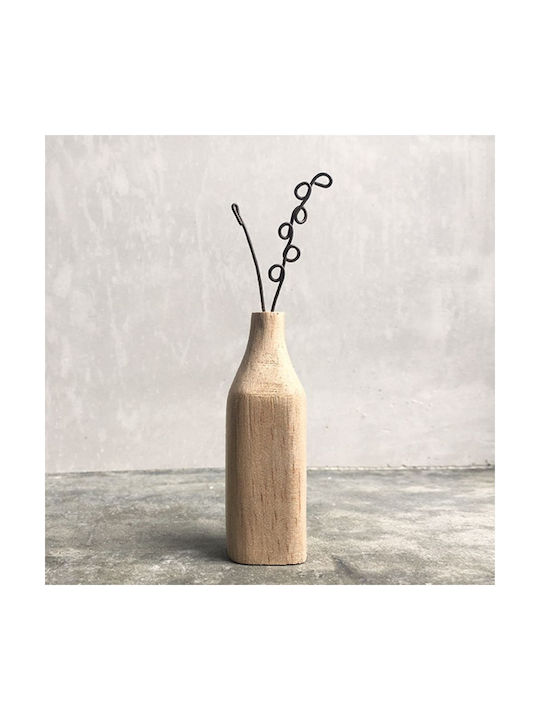 Synchronia Wooden Vase 2.2x2.2x10cm