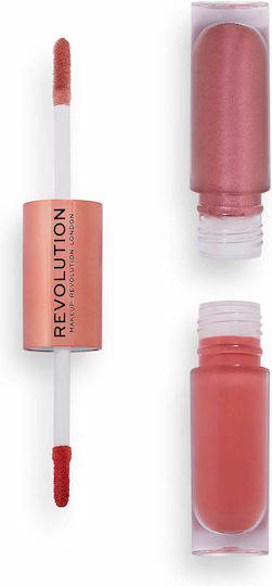 Revolution Beauty Double Up Διπλή Σκιά Ματιών σε Υγρή Μορφή Blissful Pink 4.4ml
