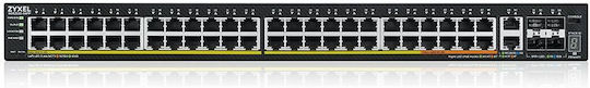 Zyxel XGS2220-54FP-EU0101F Managed L3 PoE+ Switch με 48 Θύρες Gigabit (1Gbps) Ethernet και 4 SFP Θύρες