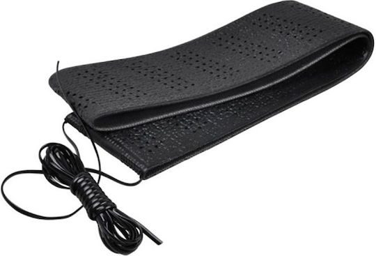 Automax Auto-Lenkradabdeckung Maßgeschneidert mit Durchmesser 43-45cm aus Kunstleder Schwarz mit Schwarzer Naht