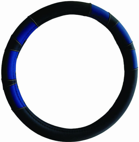 Kaver Kaver Auto Lenkradabdeckung Mit 38cm Durchmesser Synthetisch Blau Mit Blauer Naht