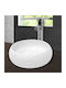 ECD Germany Επικαθήμενος Νιπτήρας Κεραμικός 35x35x12cm Λευκός