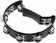 Millenium Black Plastic Hand Tambourine with Double Row Jingles