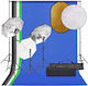 vidaXL Fotostudio Set Lichter Hintergrund Beleuchtungsset für Studio