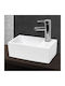 ECD Germany Wall Mounted Countertop Sink Ceramic 35x20.5x12.5cm White