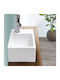 ECD Germany An der Wand montiert Aufgesetztes Waschbecken Keramik 35x20.5x12.5cm Weiß