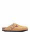 Boston Vl Leather Winter Women's Slippers Beige Narrow Fit