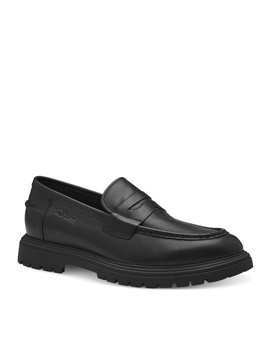 Leder Herren Mokassins in Schwarz Farbe