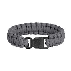 Pentagon Survival Bracelet with Rope Gray