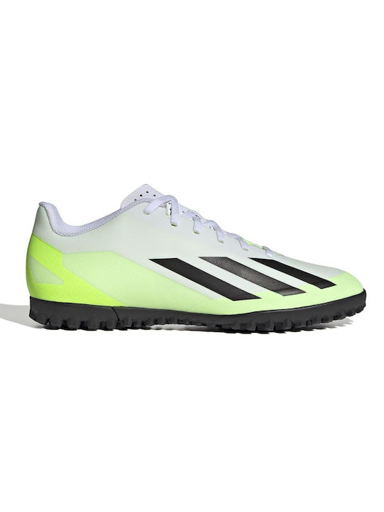 Adidas Crazyfast.4 TF Χαμηλά Ποδοσφαιρικά Παπούτσια με Σχάρα Λευκά