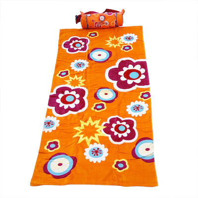 Beach Towel Cotton Orange 185x83cm.