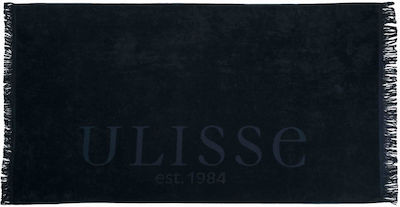 Ulisse Beach Towel with Fringes Blue 180x100cm