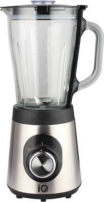 IQ Μπλέντερ για Smoothies με Γυάλινη Κανάτα 1.5lt 800W Inox