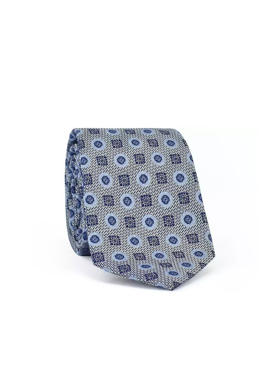 Makis Tselios Fashion Herren Krawatte Monochrom in Hellblau Farbe