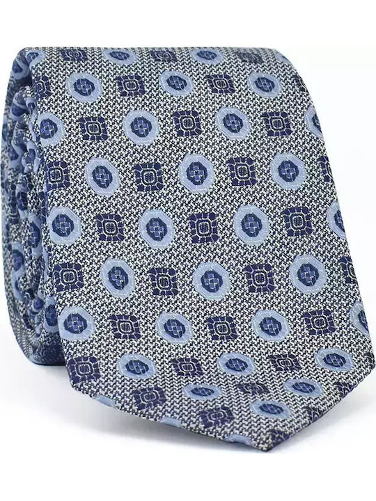 Makis Tselios Fashion Herren Krawatte Monochrom in Hellblau Farbe