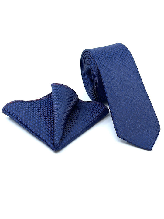 Legend Accessories Herren Krawatten Set Monochrom in Blau Farbe