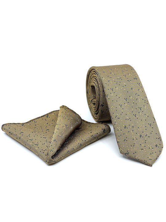 Legend Accessories Men's Tie Set Printed Beige