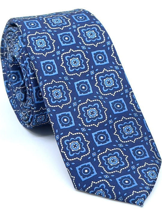 Legend Accessories Silk Men's Tie Printed Blue