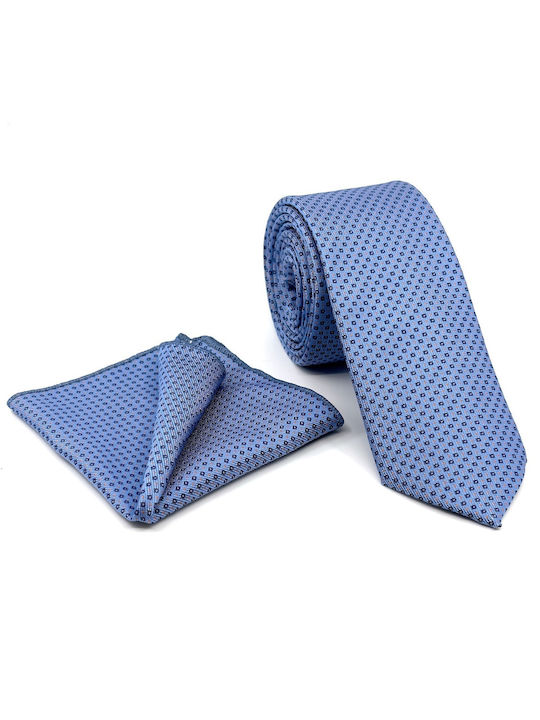 Legend Accessories Set de Cravată pentru Bărbați Tipărit în Culorea Albastru deschis