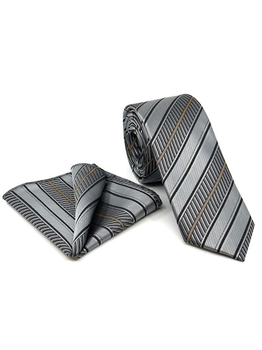 Legend Accessories Men's Tie Set Printed Gray