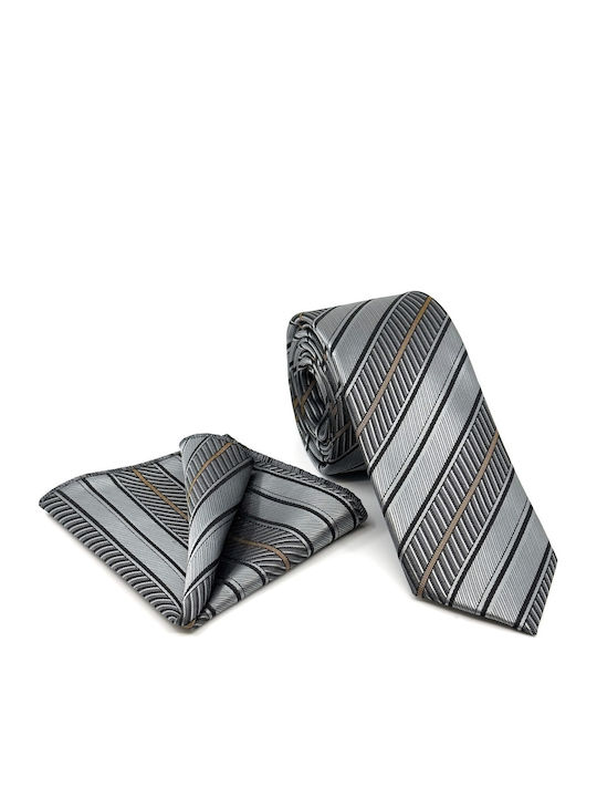 Legend Accessories Men's Tie Set Printed Gray