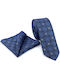 Legend Accessories Herren Krawatten Set Gedruckt in Blau Farbe