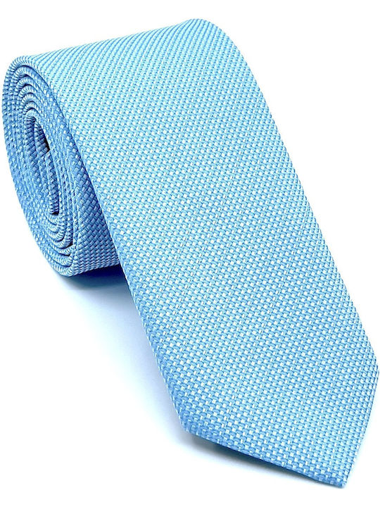 Legend Accessories Ανδρική Γραβάτα Συνθετική με Σχέδια σε Γαλάζιο Χρώμα