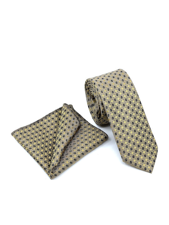 Legend Accessories Men's Tie Set Printed Brown