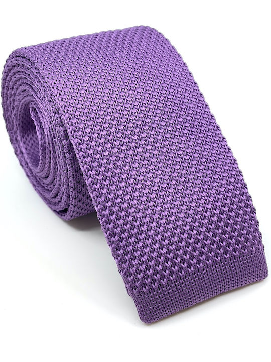 Legend Accessories Synthetic Men's Tie Knitted Monochrome Purple