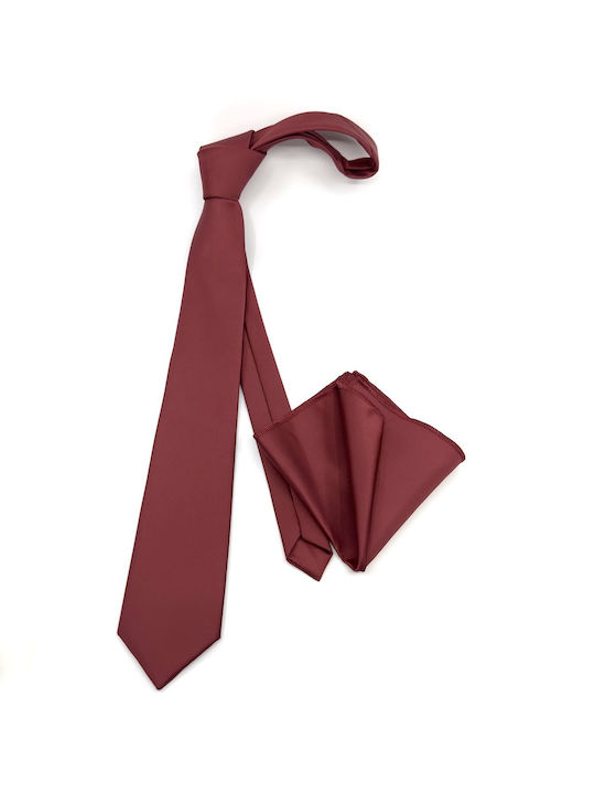 Legend Accessories Men's Tie Set Monochrome Burgundy