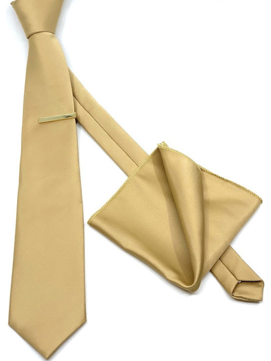 Legend Accessories Synthetic Men's Tie Set Monochrome Gold