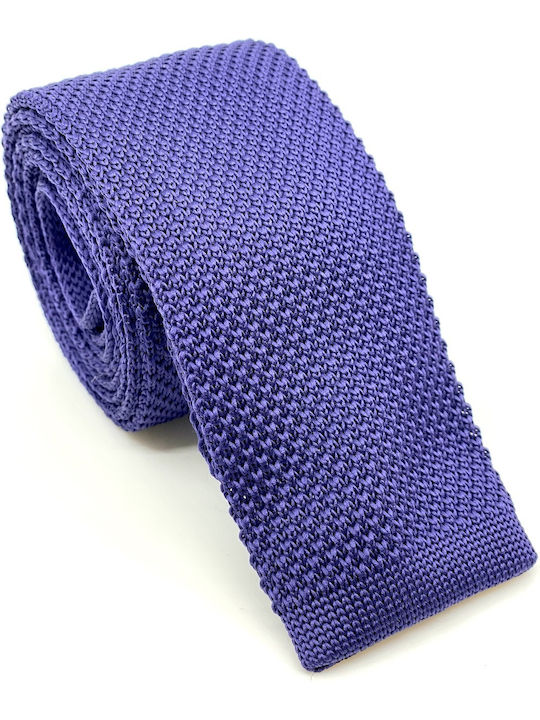 Legend Accessories Synthetic Men's Tie Knitted Monochrome Purple