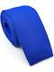 Legend Accessories Synthetic Men's Tie Knitted Monochrome Blue