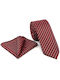 Legend Accessories Men's Tie Set Printed Burgundy