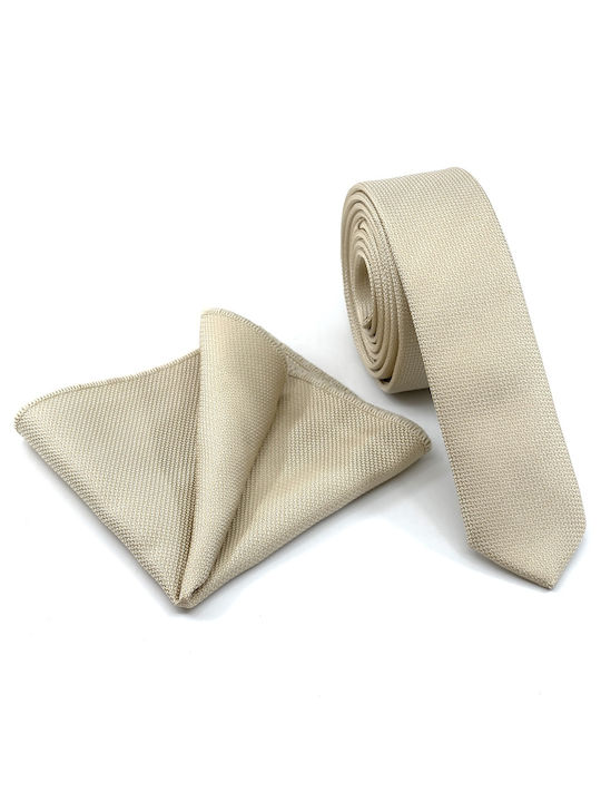 Legend Accessories Men's Tie Set Monochrome in Beige Color L-047-4.5CM-22