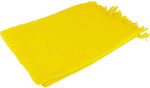 Colmar Beach Towel with Fringes Yellow 160x90cm