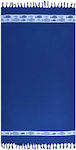 FMS Beach Towel Blue with Fringes 160x90cm.