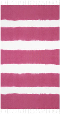 Aquablue Beach Towel Pareo Pink with Fringes 180x90cm.