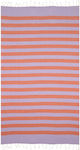 Aquablue Beach Towel Cotton Orange with Fringes 180x90cm.