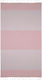 Aquablue Strandtuch Baumwolle Rosa mit Fransen 180x90cm.