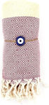 V-store Beach Towel Pareo Purple with Fringes 180x100cm.