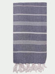 NODO Beach Towel Pareo Blue with Fringes 180x95cm.