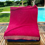Linea Home Medusa Fuchsia Cotton Beach Towel 160x86cm