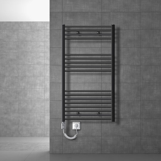 ECD Germany Електрическа закачалка за кърпи 900W 120x75см Бяла