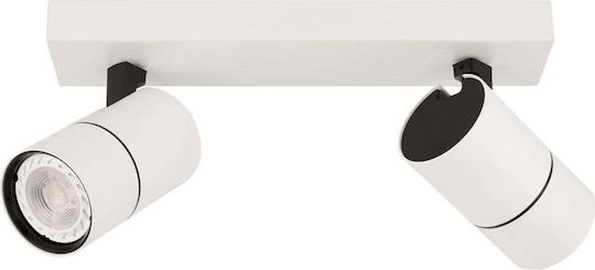 Italux Double Spot with Socket GU10 in White Color